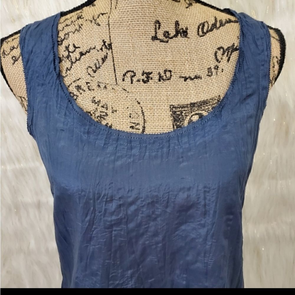 COPY - Eddie Bauer Tank Top Scoopneck Cotton Silk Crinkled